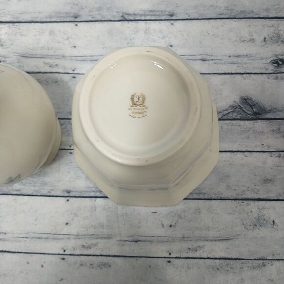 Vintage Lenox Serenade Porcelain Bird Vase 6" And 4" Planter - Picture 11 of 16